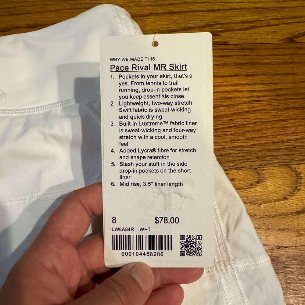 NWT Pace Rival Lululemon skirt - Picture 3 of 4
